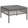 Set Divani da Giardino 6 pz con Cuscini in Polyrattan Grigio