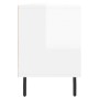 Mobile Porta TV Bianco Lucido 150x30x44,5 cm Legno Multistrato