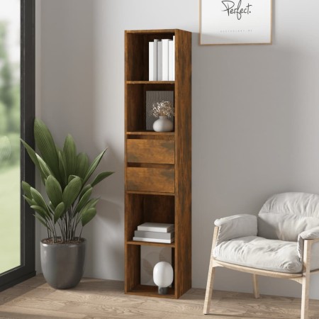 Libreria Rovere Fumo 36x30x171 cm in Legno Multistrato