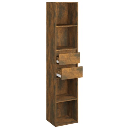 Libreria Rovere Fumo 36x30x171 cm in Legno Multistrato