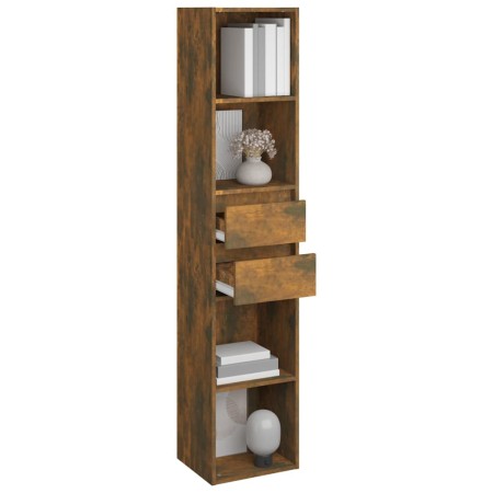 Libreria Rovere Fumo 36x30x171 cm in Legno Multistrato