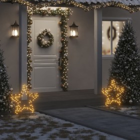 Decorazione Luminosa Natalizia con Picchetti Stella 80LED 60cm