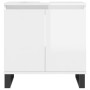 Armadietto Bagno Bianco Lucido 58x33x60cm in Legno Multistrato