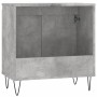 Armadietto da Bagno Grigio Cemento 58x33x60cm Legno Multistrato