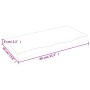 Ripiano Marrone Scuro 80x40x(2-6) cm Massello Rovere Trattato