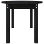 Tavolino da Salotto Nero 110x55x45 cm Legno Massello di Pino