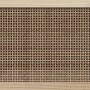 Credenza Marrone 60x30x70cm Legno Massello Pino Rattan Naturale