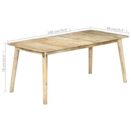 Tavolo da Pranzo 180x90x76 cm in Legno Massello di Mango