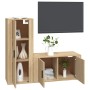 Set di Mobili Porta TV 2 pz Rovere Sonoma in Legno Multistrato