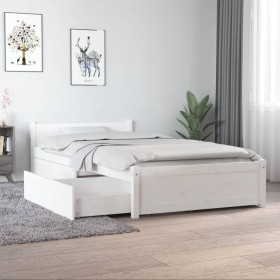 Giroletto Bianco con Cassetti 90x190 cm Single