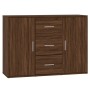 Credenza Rovere Marrone 91x29,5x65 cm in Legno Multistrato