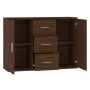 Credenza Rovere Marrone 91x29,5x65 cm in Legno Multistrato