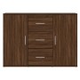 Credenza Rovere Marrone 91x29,5x65 cm in Legno Multistrato