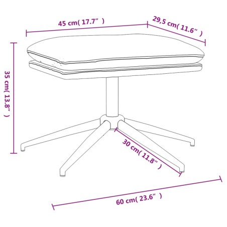 Sgabello Tortora 60x60x35 cm in Microfibra