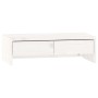 Supporto per Monitor Bianco 50x27x15 cm Legno Massello di Pino