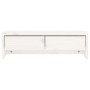 Supporto per Monitor Bianco 50x27x15 cm Legno Massello di Pino