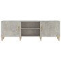 Mobile Porta TV Grigio Cemento 150x30x50cm in Legno Multistrato