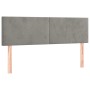 Letto a Molle Materasso e LED Grigio Chiaro 140x200 cm Velluto