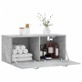 Mobile a Parete Grigio Cemento 80x36,5x35 cm Legno Multistrato