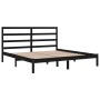 Giroletto Nero in Legno Massello 180x200 cm Super King