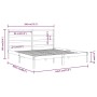 Giroletto Nero in Legno Massello 180x200 cm Super King