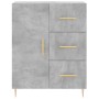 Credenza Grigio Cemento 69,5x34x90 cm in Legno Multistrato