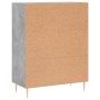 Credenza Grigio Cemento 69,5x34x90 cm in Legno Multistrato