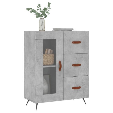 Credenza Grigio Cemento 69,5x34x90 cm in Legno Multistrato