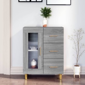 Credenza Grigio Sonoma 69,5x34x90 cm in Legno Multistrato