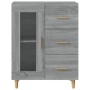 Credenza Grigio Sonoma 69,5x34x90 cm in Legno Multistrato