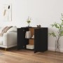 Credenza Nera 80x33x70 cm in Legno Multistrato