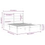 Giroletto Grigio in Legno Massello 135x190 cm Double
