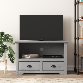 Mobile TV 2 Cassetti BODO 91x43x56cm Legno Massello Pino Grigio