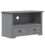 Mobile TV 2 Cassetti BODO 91x43x56cm Legno Massello Pino Grigio