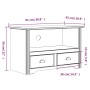 Mobile TV 2 Cassetti BODO 91x43x56cm Legno Massello Pino Grigio