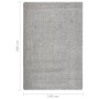 Tappeto Shaggy Grigio Chiaro 140x200 cm Antiscivolo