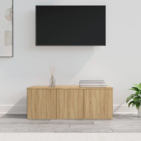 Mobile Porta TV Rovere Sonoma 80x34x30 cm Legno Multistrato