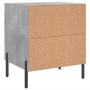 Comodino Grigio Cemento 40x35x47,5 cm in Legno Multistrato