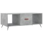 Tavolino Salotto Grigio Cemento 102x50x40 cm Legno Multistrato