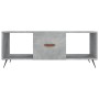 Tavolino Salotto Grigio Cemento 102x50x40 cm Legno Multistrato