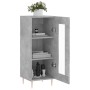 Credenza Grigio Cemento 34,5x34x90 cm in Legno Multistrato