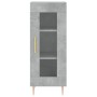 Credenza Grigio Cemento 34,5x34x90 cm in Legno Multistrato