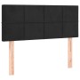 Letto a Molle con Materasso e LED Nero 100x200 cm in Velluto