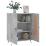 Credenza Grigio Cemento 69,5x34x90 cm in Legno Multistrato