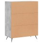 Credenza Grigio Cemento 69,5x34x90 cm in Legno Multistrato