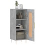 Credenza Grigio Cemento 34,5x34x90 cm in Legno Multistrato