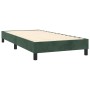 Letto a Molle con Materasso e LED Verde Scuro 90x190 cm Velluto