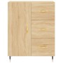 Credenza Rovere Sonoma 69,5x34x90 cm in Legno Multistrato