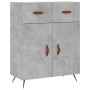 Credenza Grigio Cemento 69,5x34x90 cm in Legno Multistrato