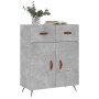 Credenza Grigio Cemento 69,5x34x90 cm in Legno Multistrato